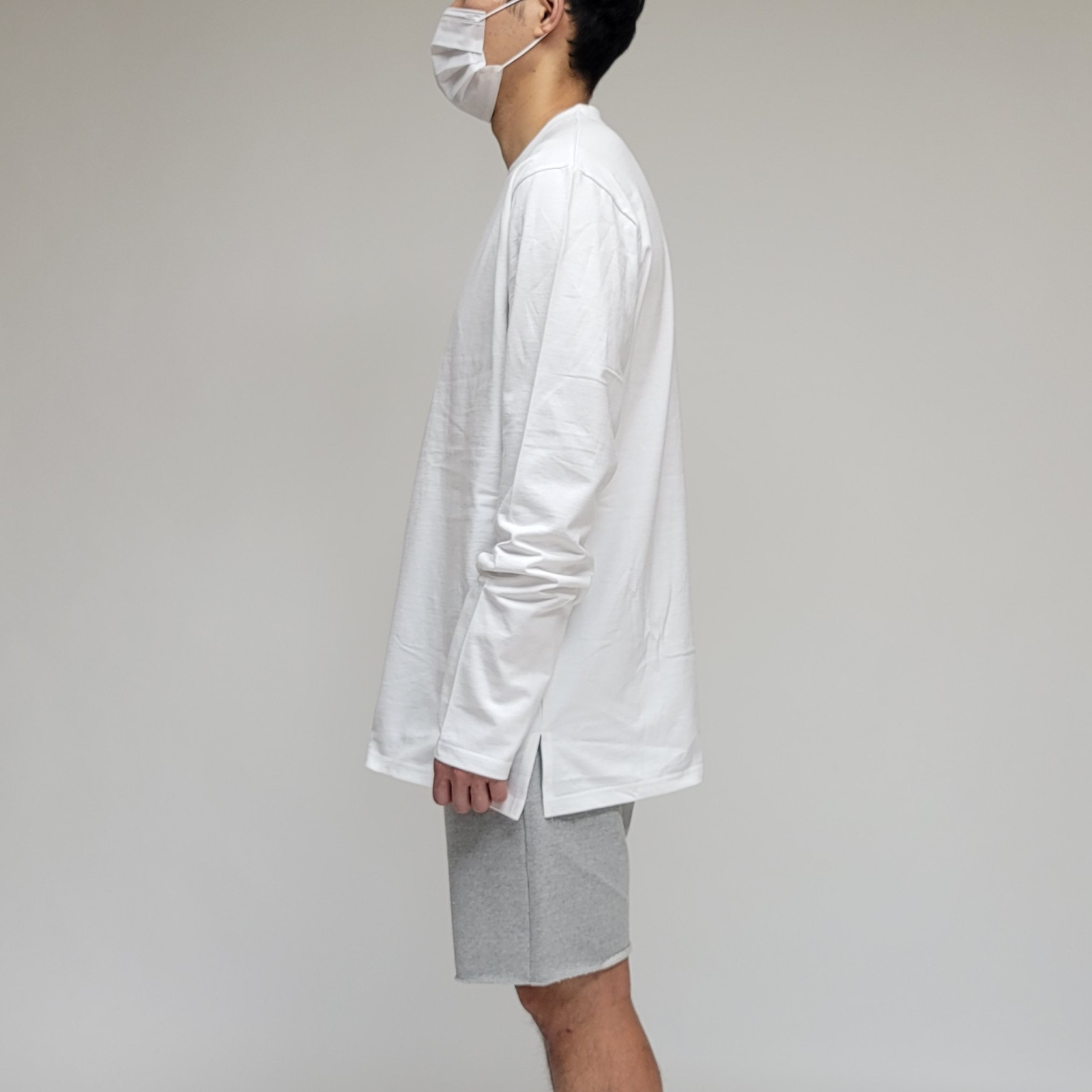 두꺼운 남자긴팔 레이어드긴팔 옆트임 오버핏롱슬리브 제품 이미지