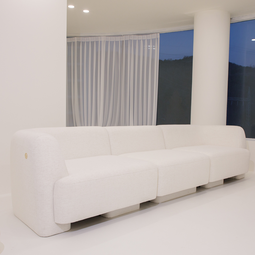 반트 마네모네 린넨 패브릭 모듈 4.5인용 소파