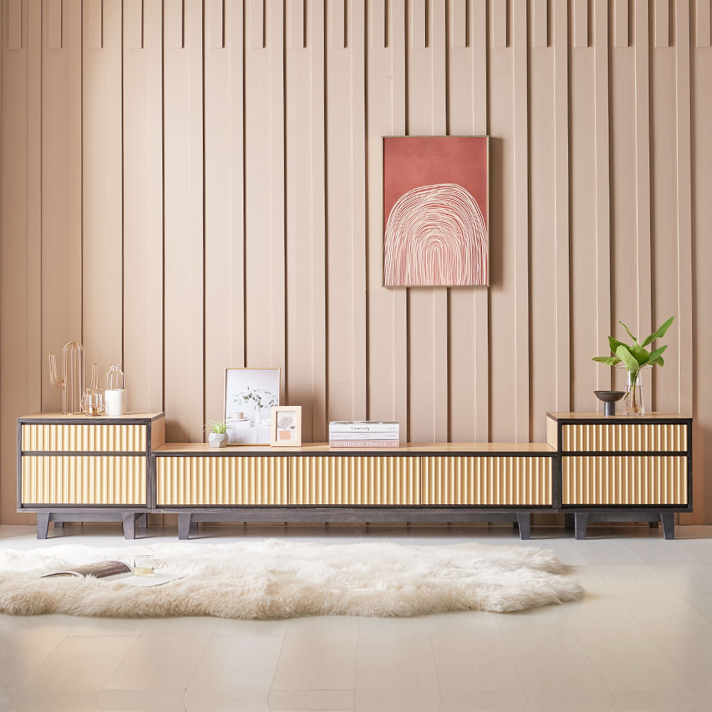 소프트 높은 와이드 거실장 세트 2500