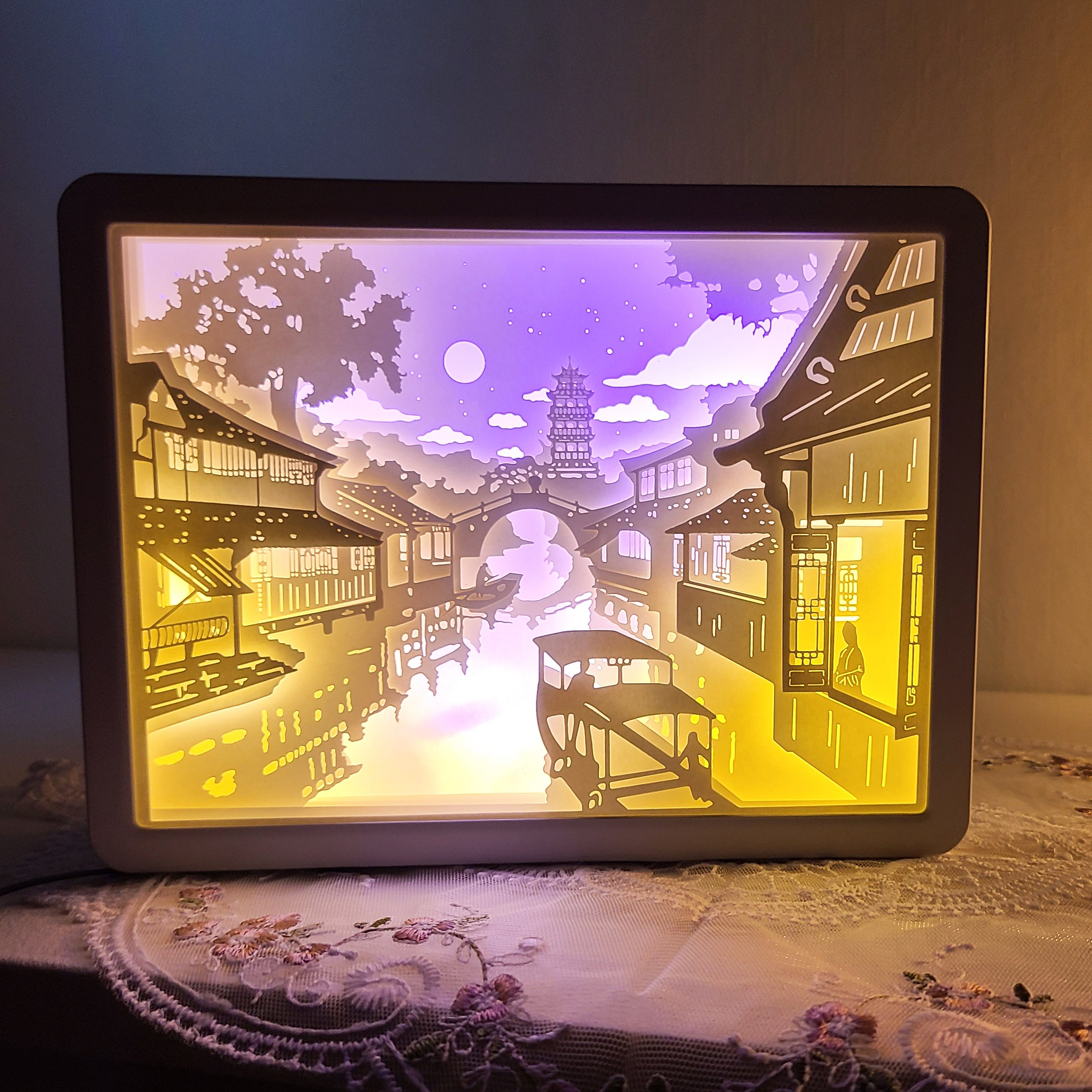 페이퍼 커팅 무드등 아트 LED DIY 완제품 입체종이조명 집들이선물 - 상세 이미지 3