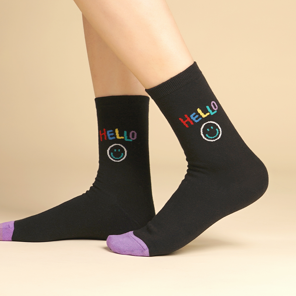 삭피엔스 여자 패션 양말 스마일 데이 5color