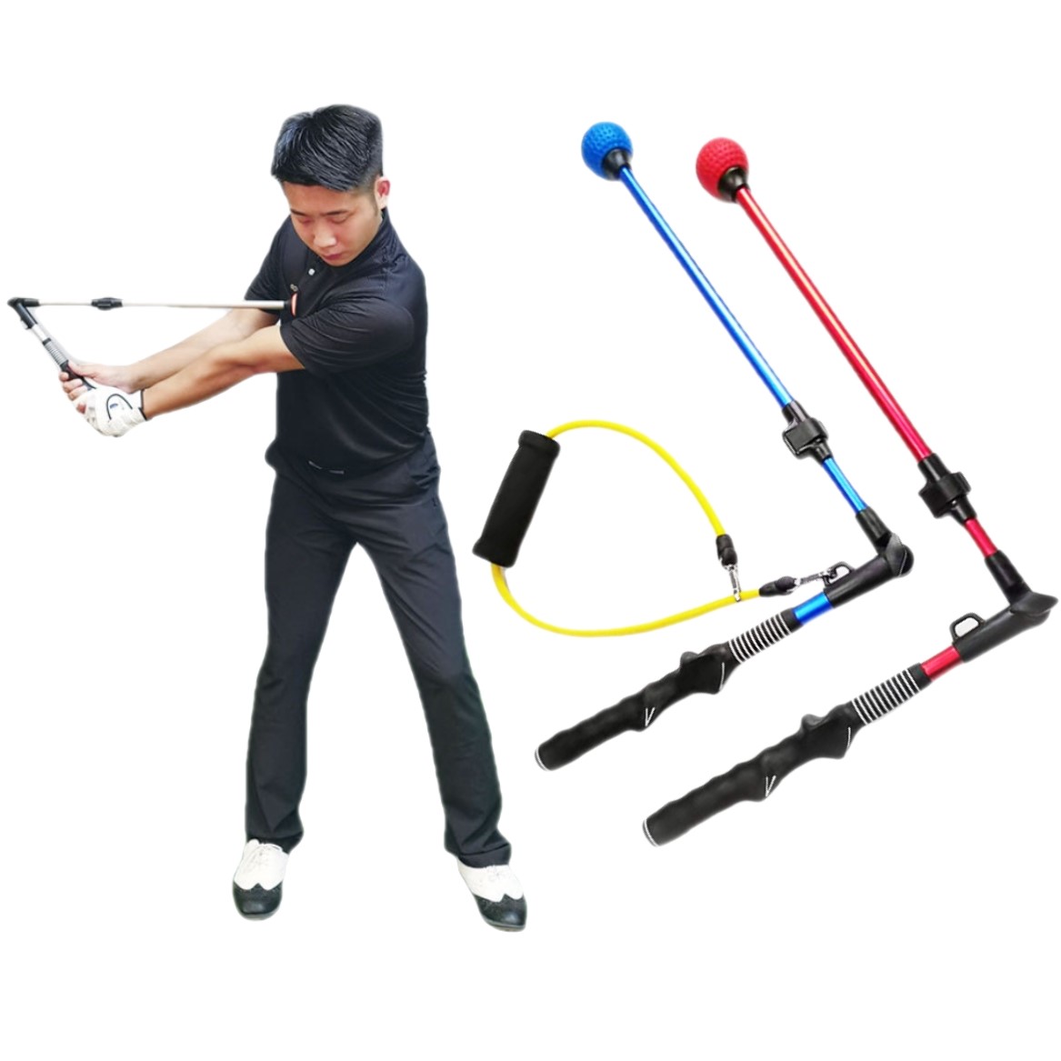 몸통 골프 스윙연습기 연습 도구 골프그립교정기 궤도