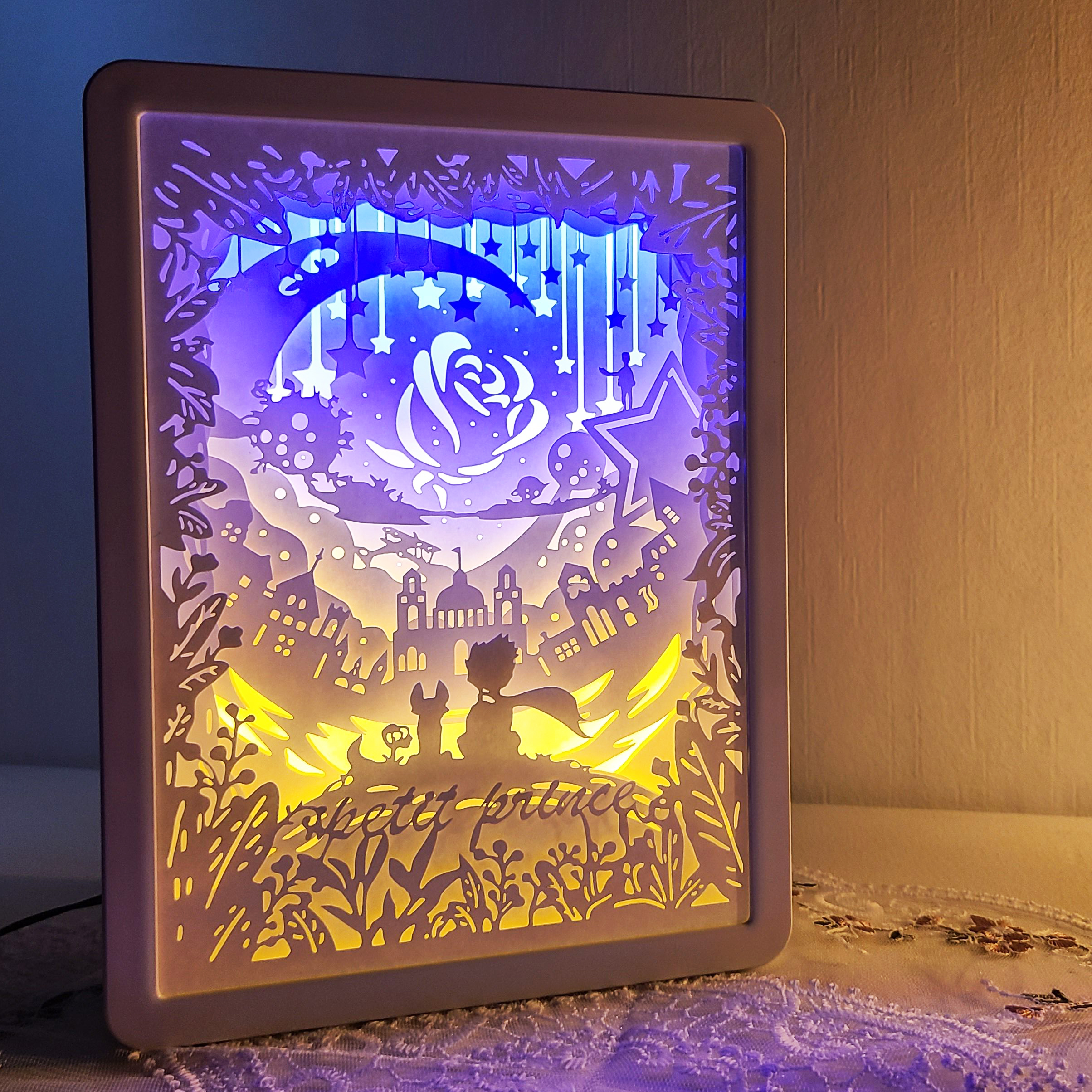 페이퍼 커팅 무드등 아트 LED DIY 완제품 입체종이조명 집들이선물 - 상품 이미지