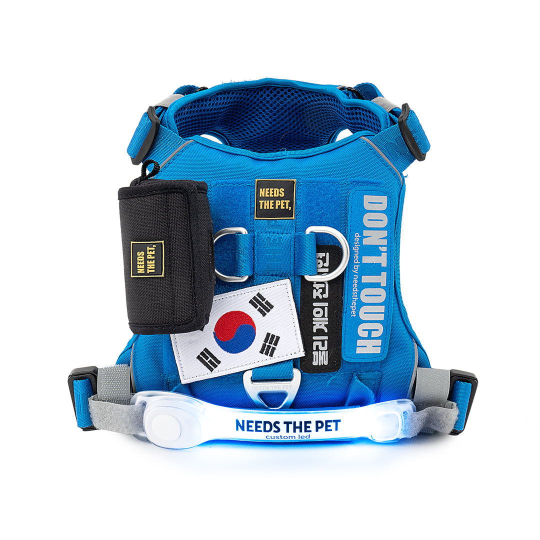 인터라켄 커스텀 강아지 하네스 H형 소형견 앞섬방지 앞고리 가슴줄 XXS