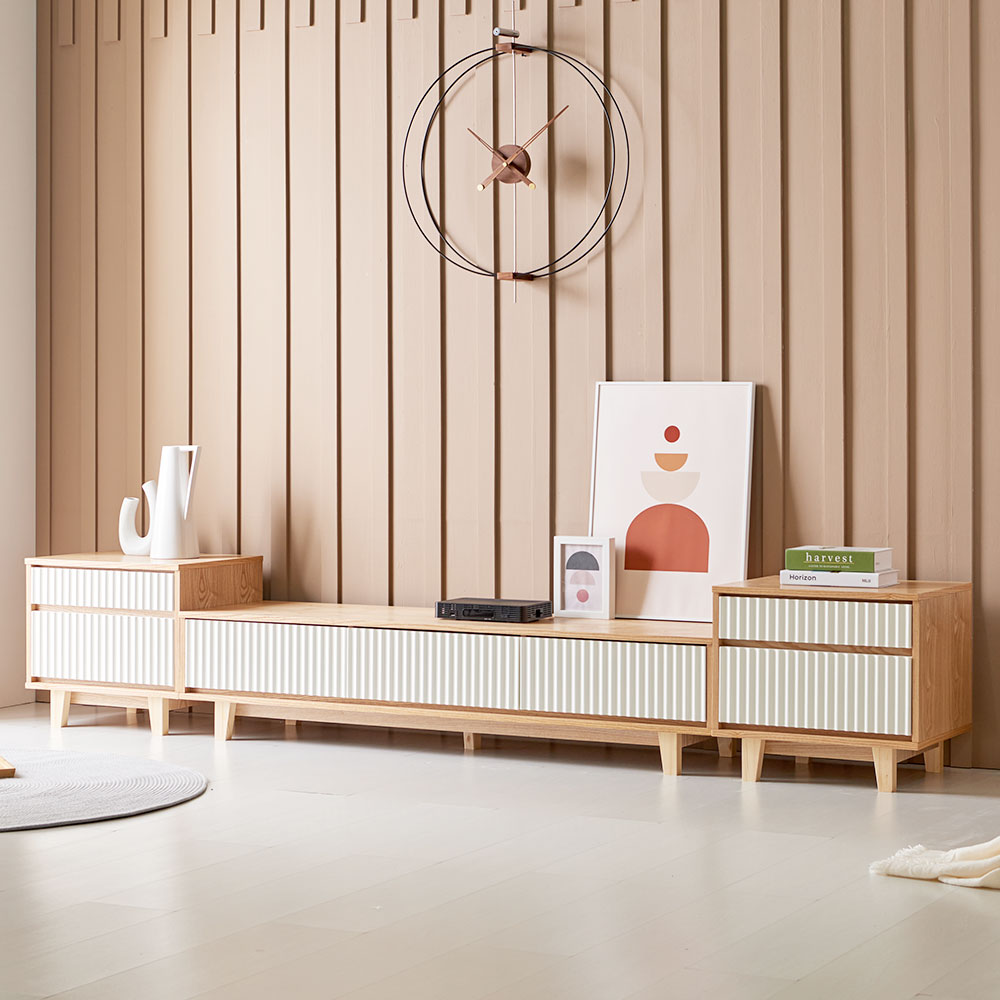 소프트 높은 와이드 거실장 세트 2500