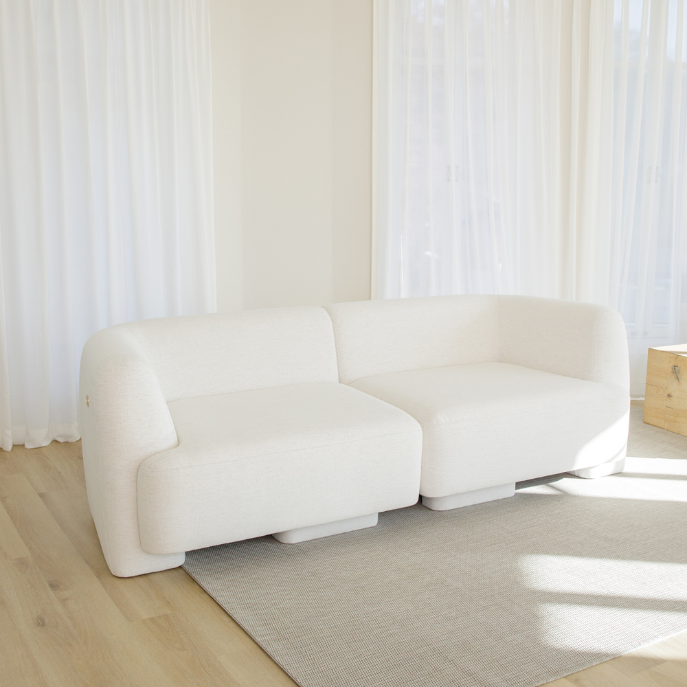 반트 마네모네 린넨 패브릭 모듈 3.5인용 소파