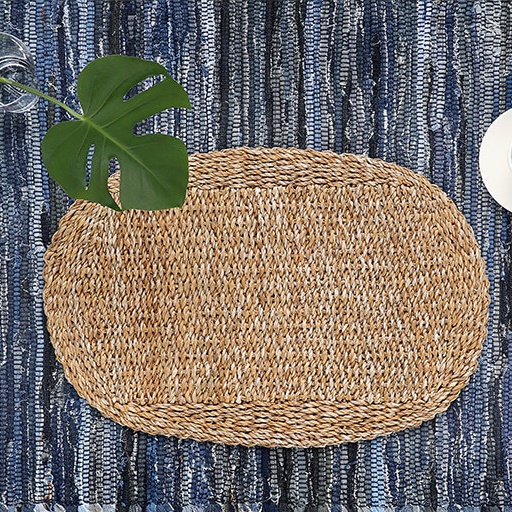 나무 테이블보 라탄 식탁보 빈티지 테이블 커버 1인용 식탁보 매트