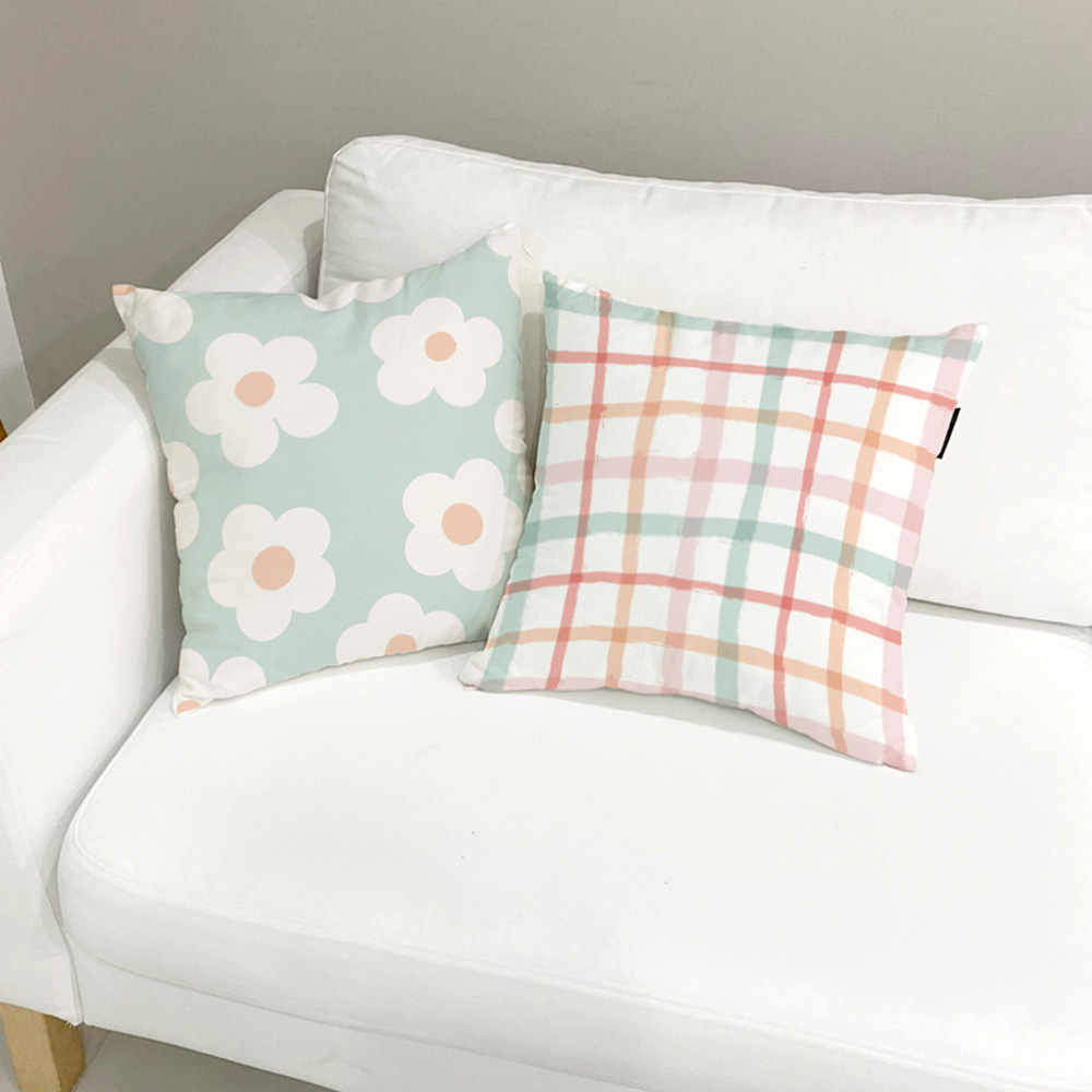 쿠션커버 소파 거실 디자인 북유럽 방석 예쁜 거실 쇼파쿠션 45 102type 그린리브즈b그린 상상후