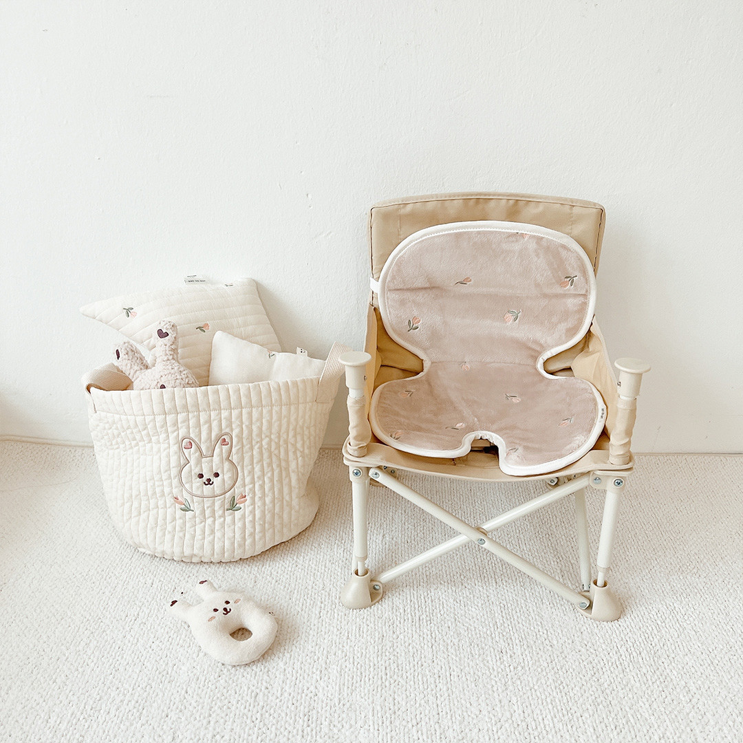 마롤로뜨 극세사 체어 라이너 시트 에어매쉬 아기 부스터 의자 아기소파 휴대용 싱싱올리브