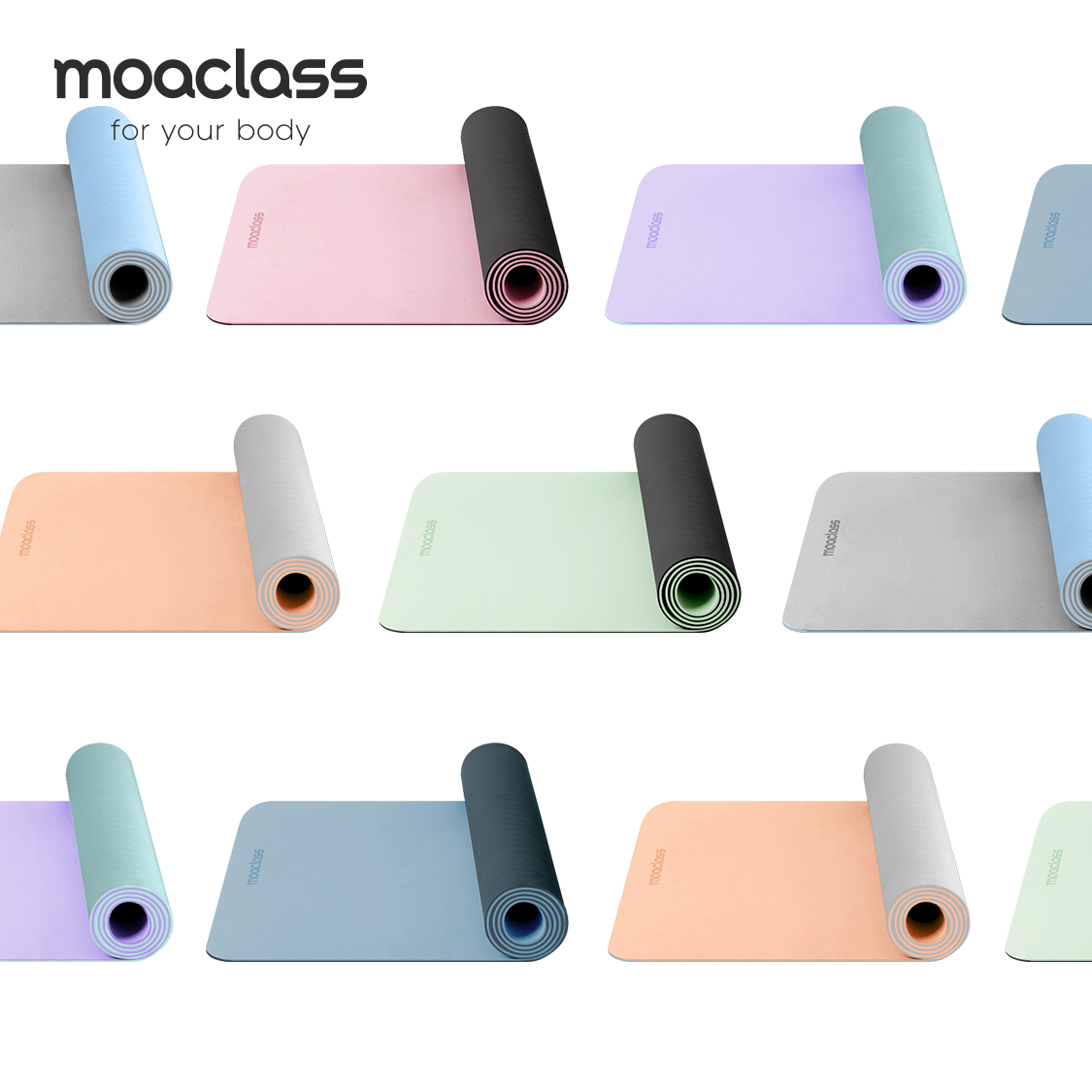 모아클래스 TPE 요가매트 논슬립 두꺼운 홈트 헬스 운동 스트레칭 매트 필라테스 6mm 상세 이미지 3