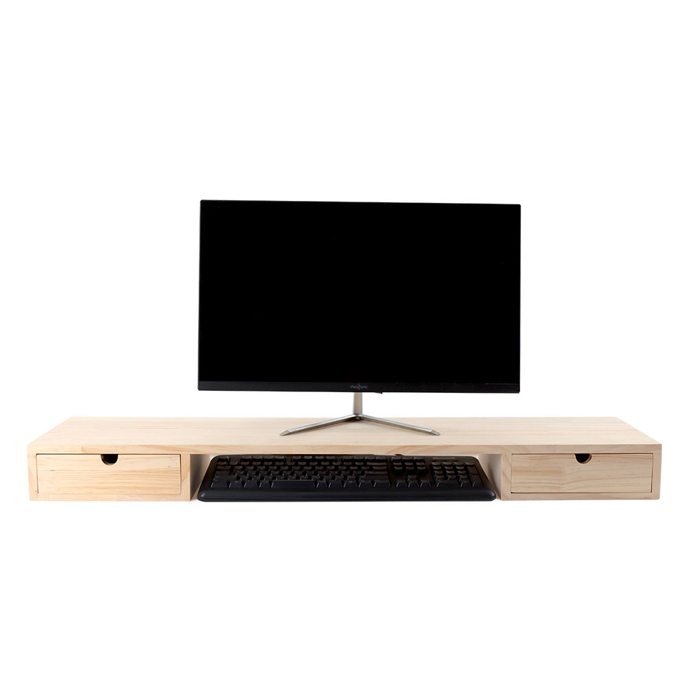 포리드 원목 와이드1000 트윈서랍 모니터받침대