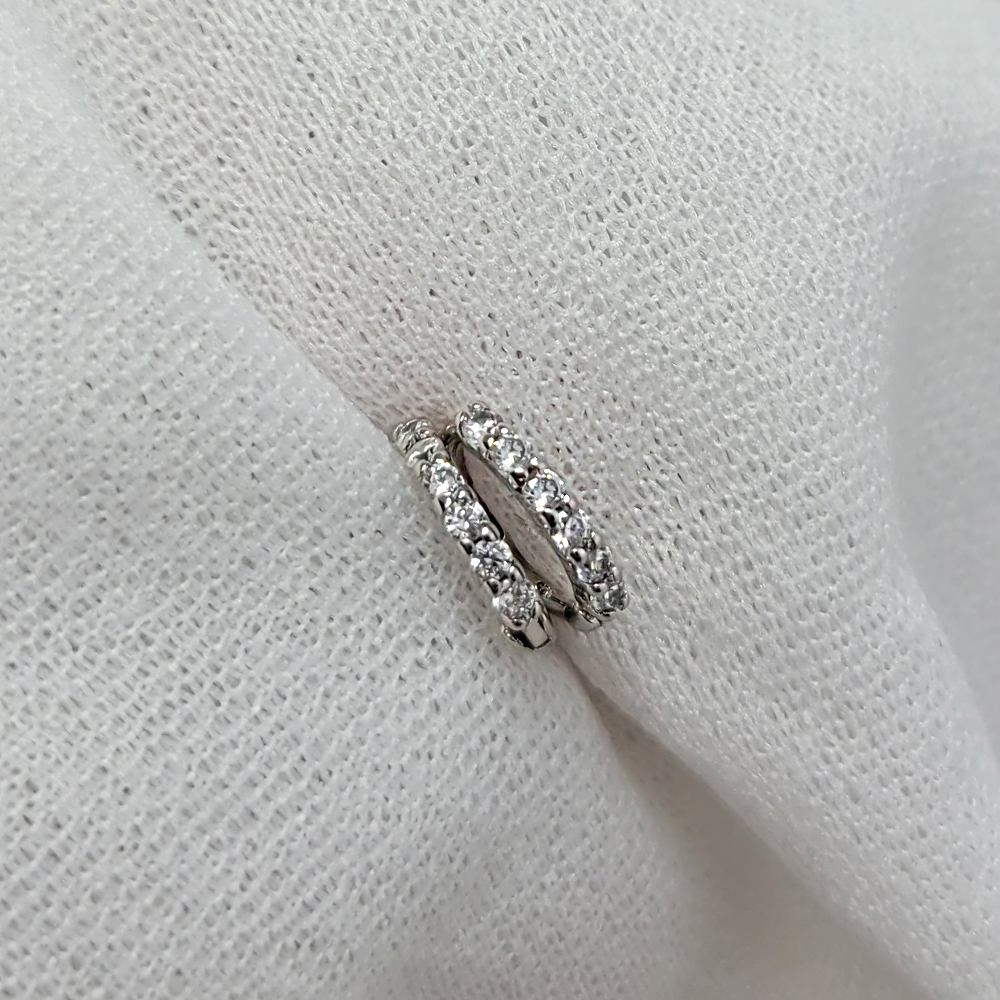 다이아몬드 1.5mm 원터치 데일리 다이아 링귀걸이 이미지 8