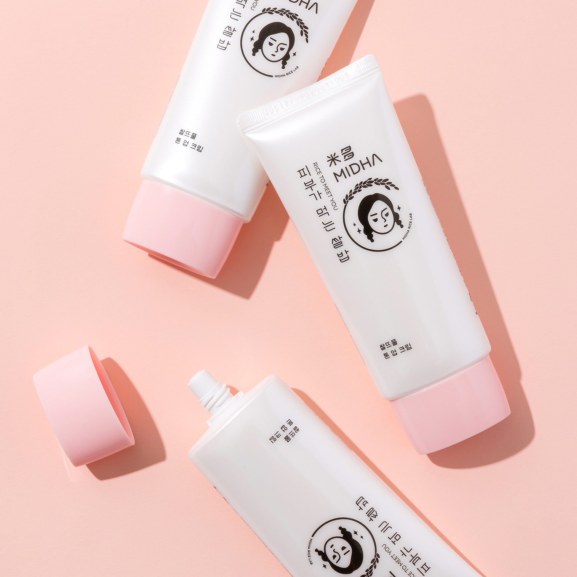 미다 라이스 UV 프로텍트 선크림 50ml + 쌀뜨물 톤업크림 50ml 2종 세트 - 상세 이미지 3