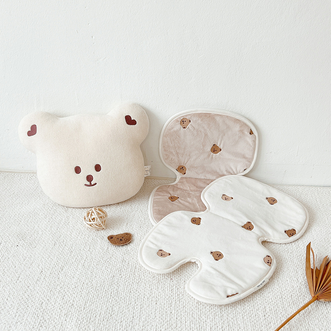 마롤로뜨 극세사 체어 라이너 시트 에어매쉬 아기 부스터 의자 아기소파 휴대용 싱싱올리브