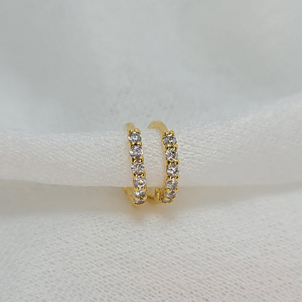 다이아몬드 1.5mm 원터치 데일리 다이아 링귀걸이 - 상세 이미지 3
