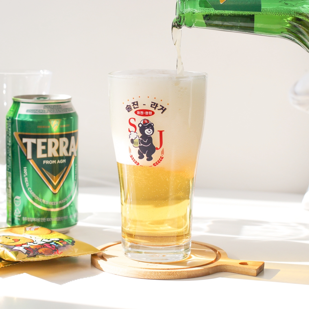 인생제작소 주문제작 커스텀 맥주잔 인쇄 각인 집들이선물 소맥 술잔 오비뉴트로