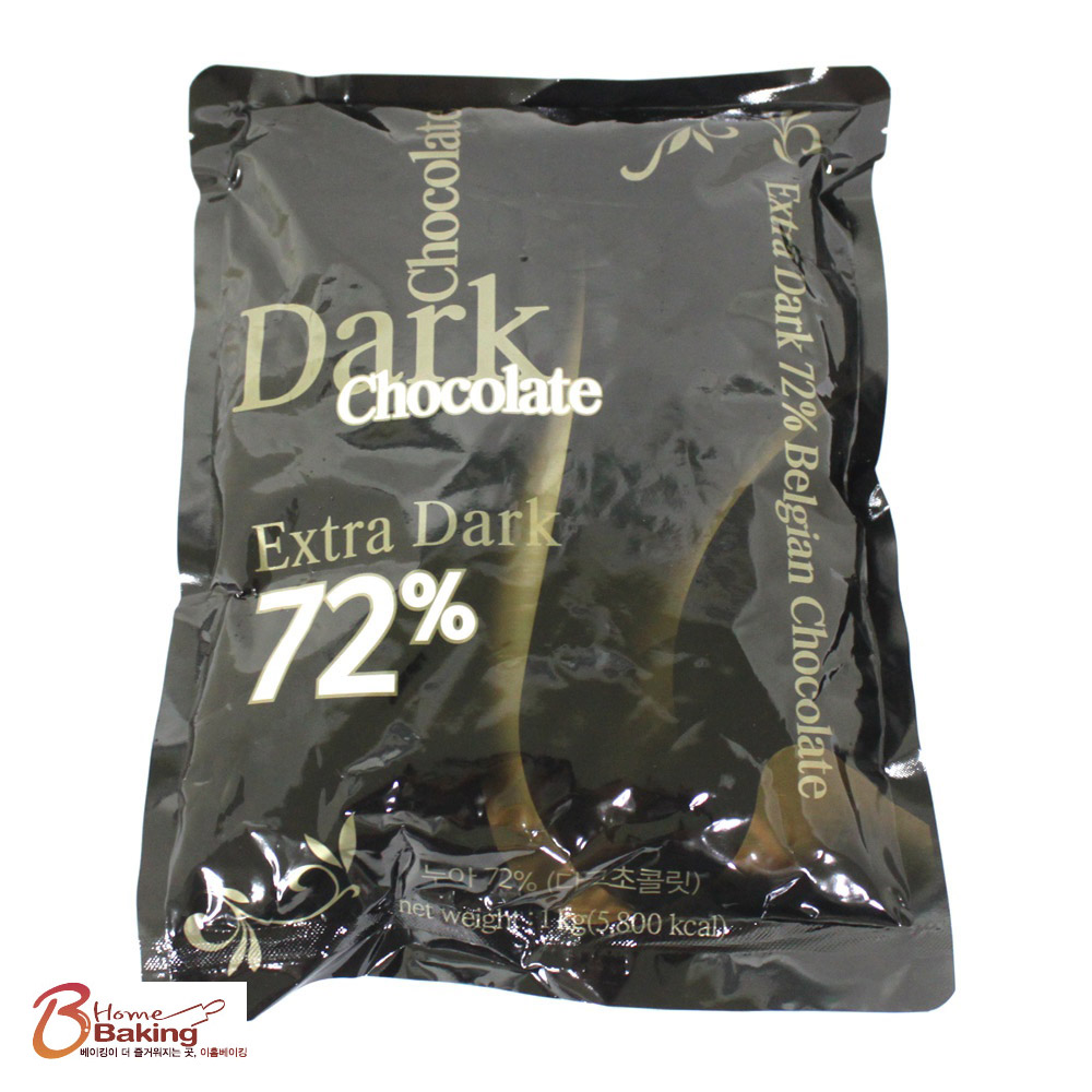 다크커버춰 카길누아72% 1kg 다크초콜릿 초콜렛 생초콜릿만들기 파베 발렌타인데이 - 상품 이미지