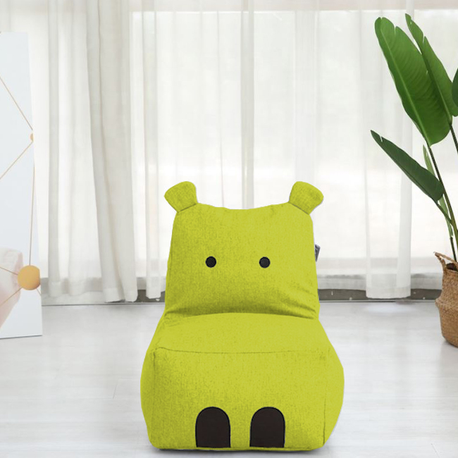 히포 키즈 빈백 아이 소파 패브릭 조카 아이 생일 어린이집 어린이날 유치원 선물 하마 그레이