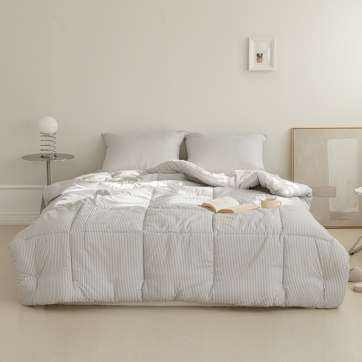 차렵이불 스트라이프 알러지케어 겨울 이불 사계절 먼지없는 침구