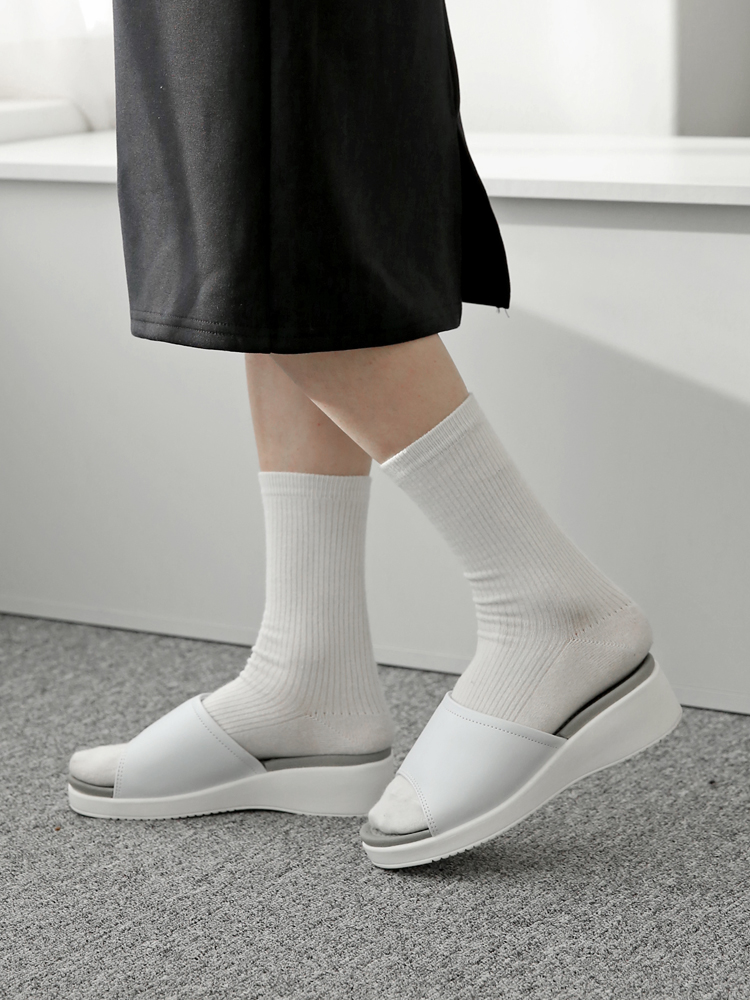 여성 사무실슬리퍼 쿠션 통굽 키높이 발편한슬리퍼