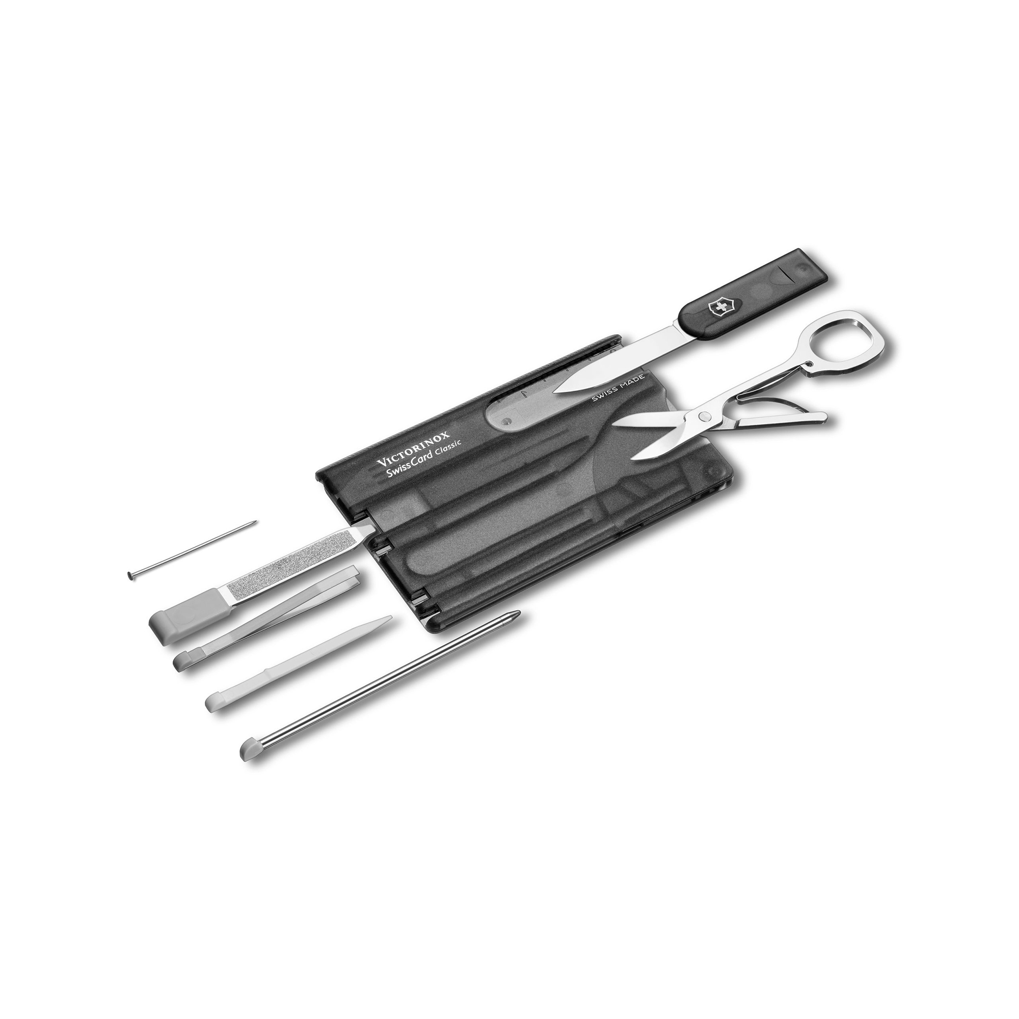 빅토리녹스 스위스 카드 클래식 투명 블랙 0.7133.T3
