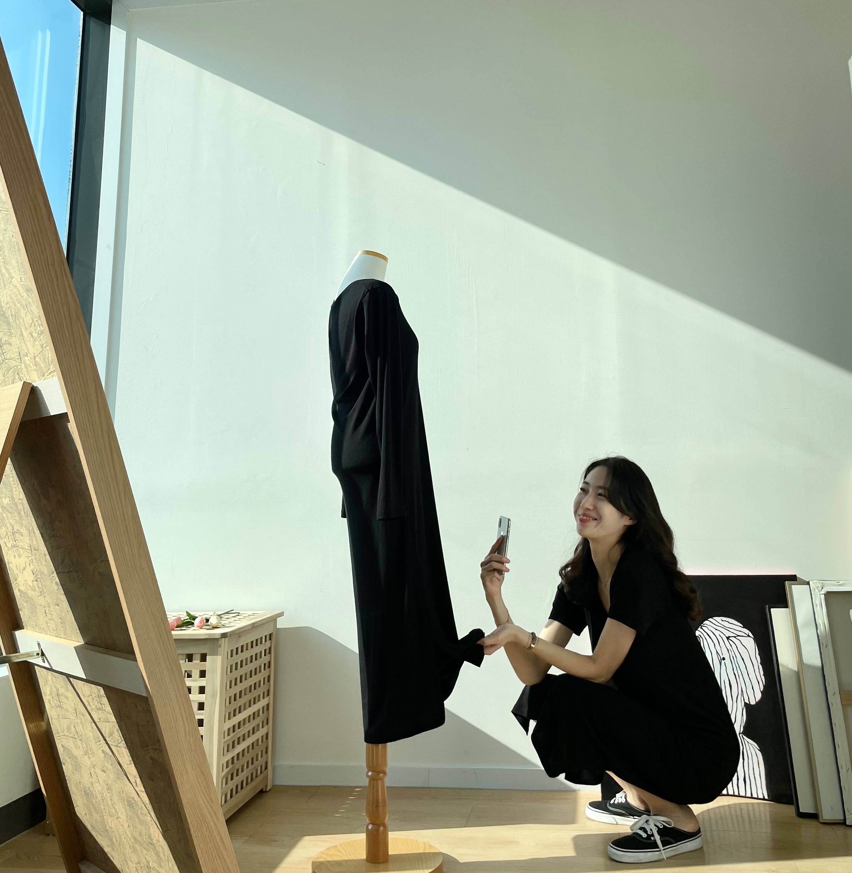 [단독] (긴팔/반팔) 쫀득하고 말랑하고 찰랑한 주수촬영 임산부원피스 임부복 셀프만삭 주수기록 상세 이미지 29
