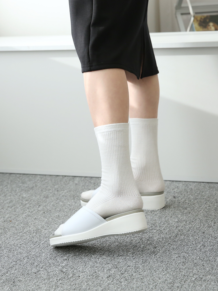 여성 사무실슬리퍼 쿠션 통굽 키높이 발편한슬리퍼