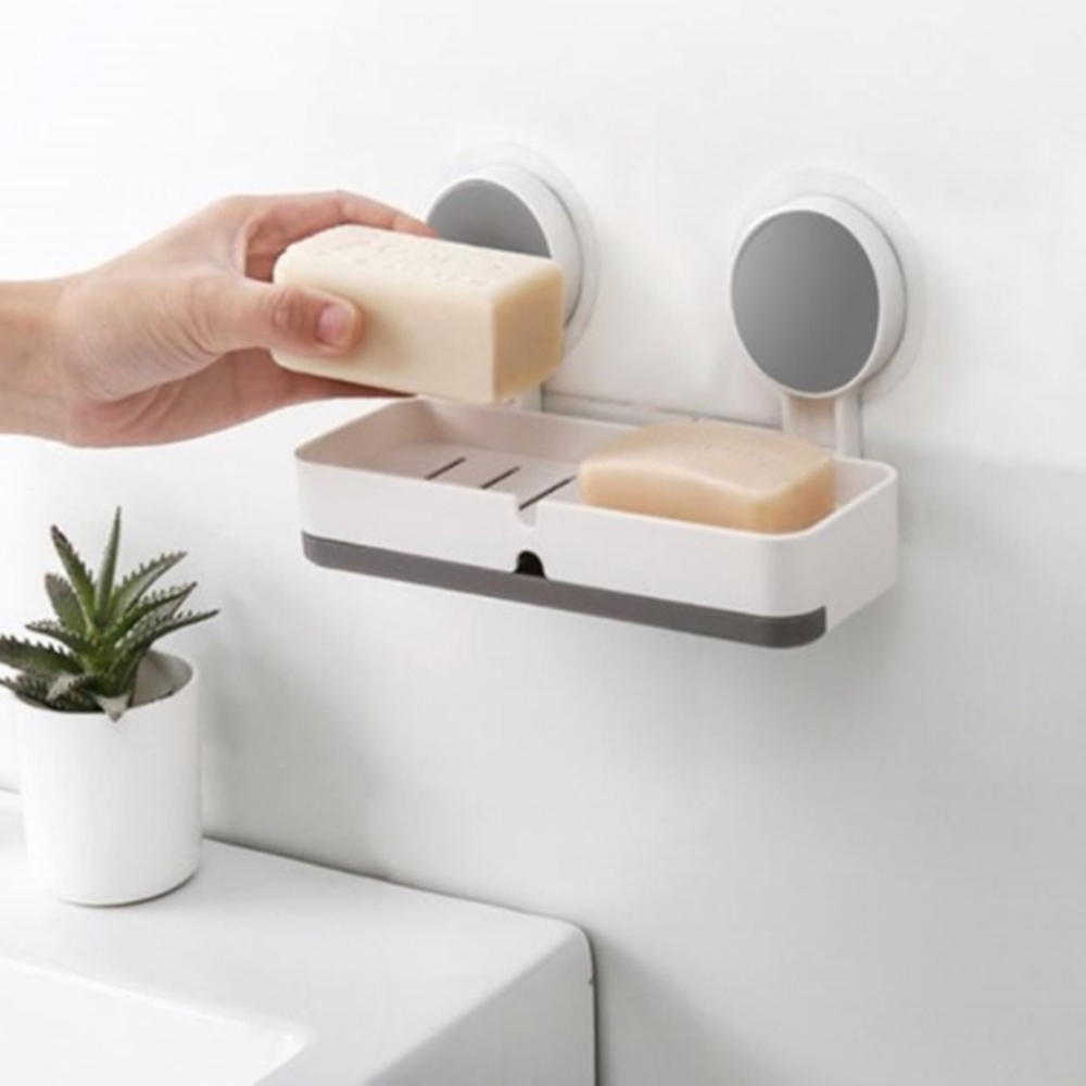무모 북유럽 부착형 물빠짐 비누선반 비누 받침대 케이스 거치대 곽 욕실 비누대 화장실