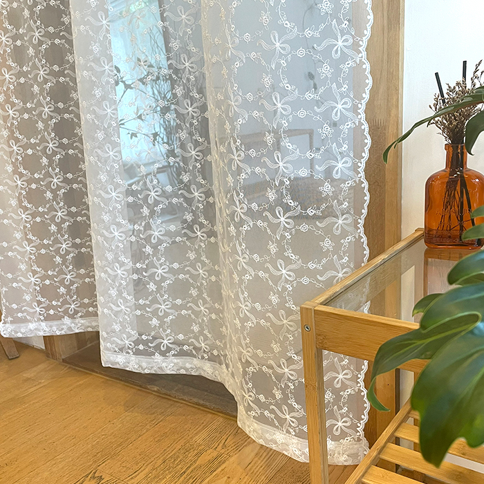 레이스 가림막커튼 가리개커튼 주방 벨크로 다용도실 중문 방문 현관 하모니 M1.2