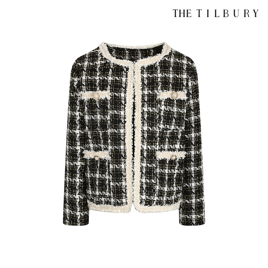 (더틸버리) 펄 메탈 브레이드 트위드 재킷 TM1N0JK01 : THE TILBURY
