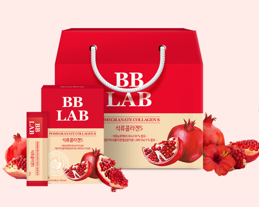 비비랩 석류 콜라겐S 젤리 4개입 선물세트 8주분 저분자 피쉬 젤리스틱 판매처 상세 정보 이미지 1