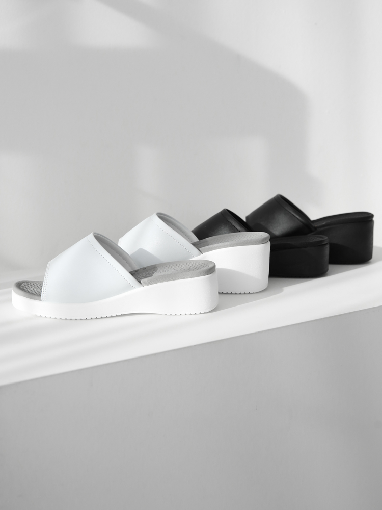 여성 사무실슬리퍼 쿠션 통굽 키높이 발편한슬리퍼