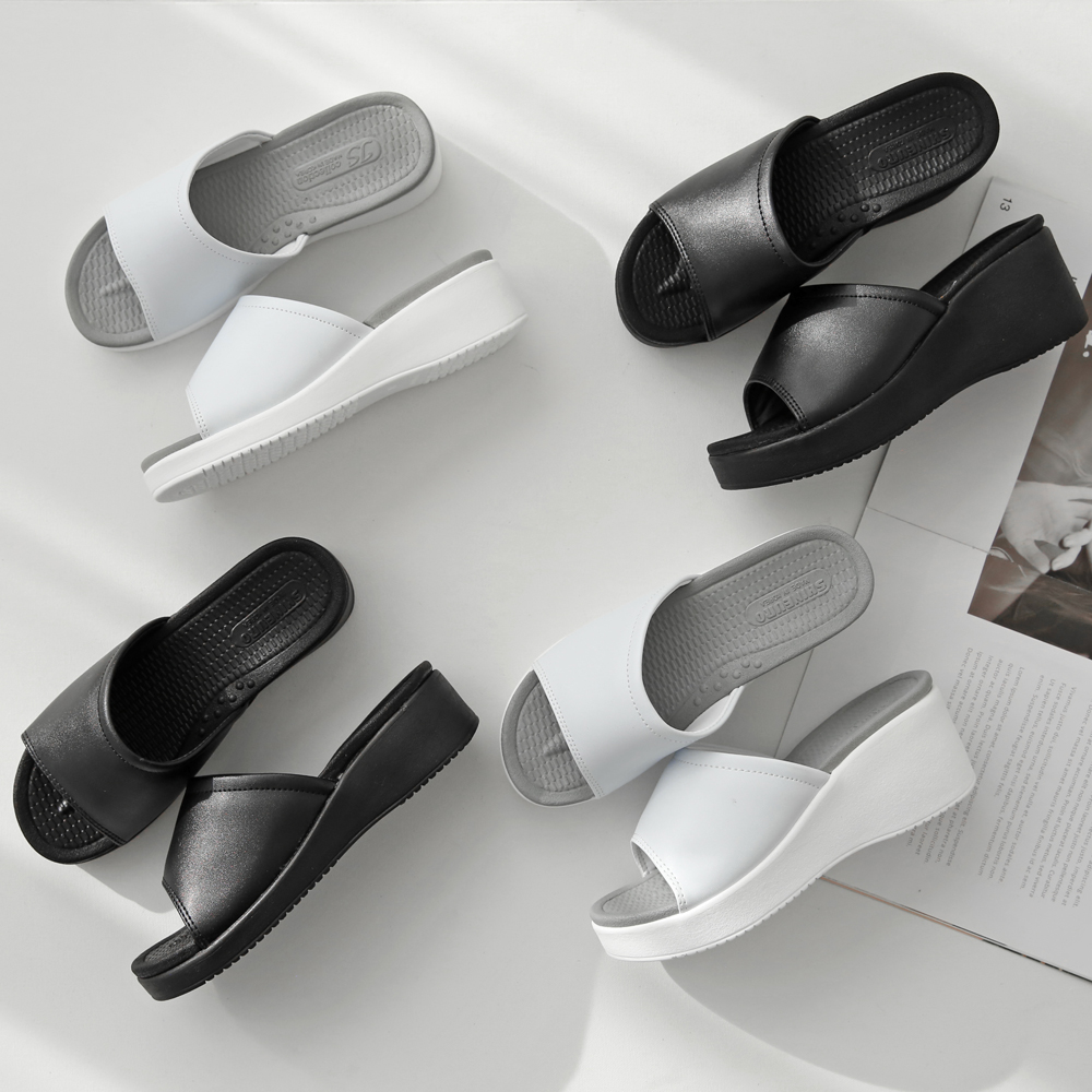 여성 사무실슬리퍼 쿠션 통굽 키높이 발편한슬리퍼