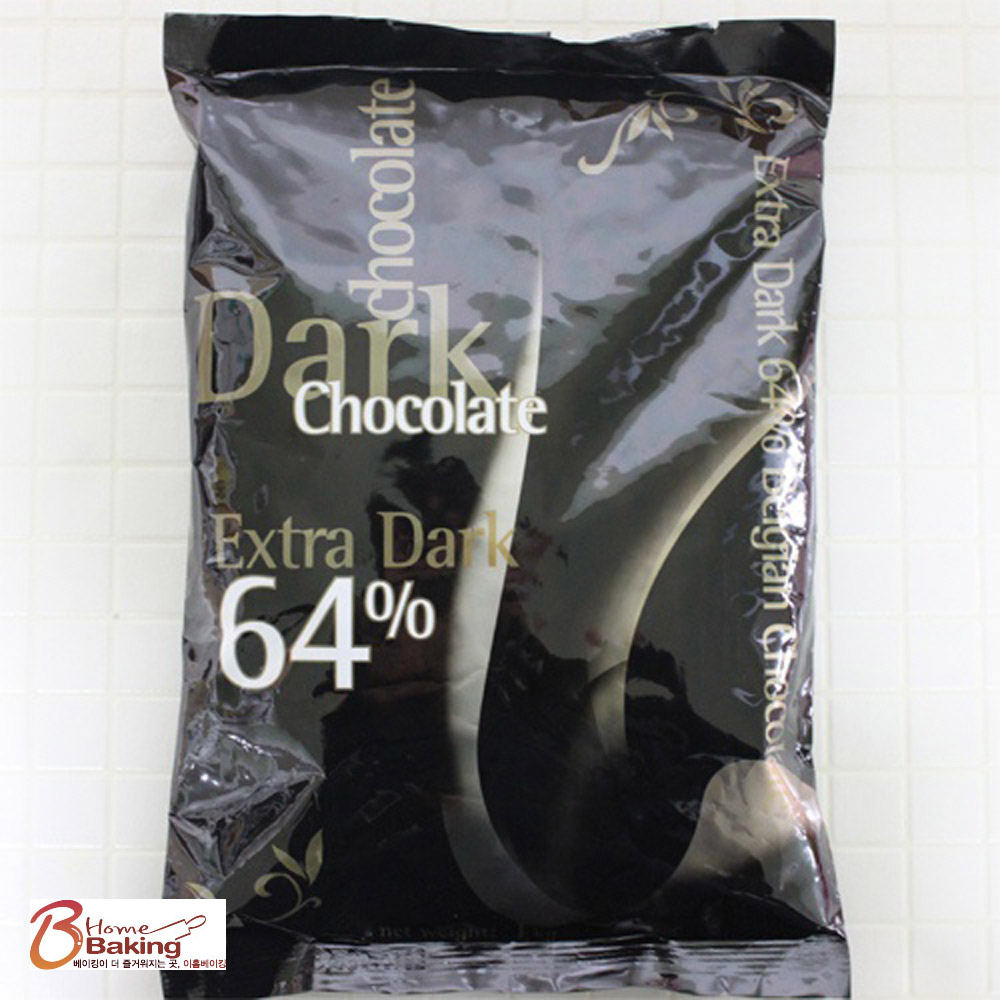 커버춰 다크초콜릿 누아 64%(벨기에산) 1kg 생초콜릿만들기 파베초콜릿 발렌타인데이 - 상품 이미지