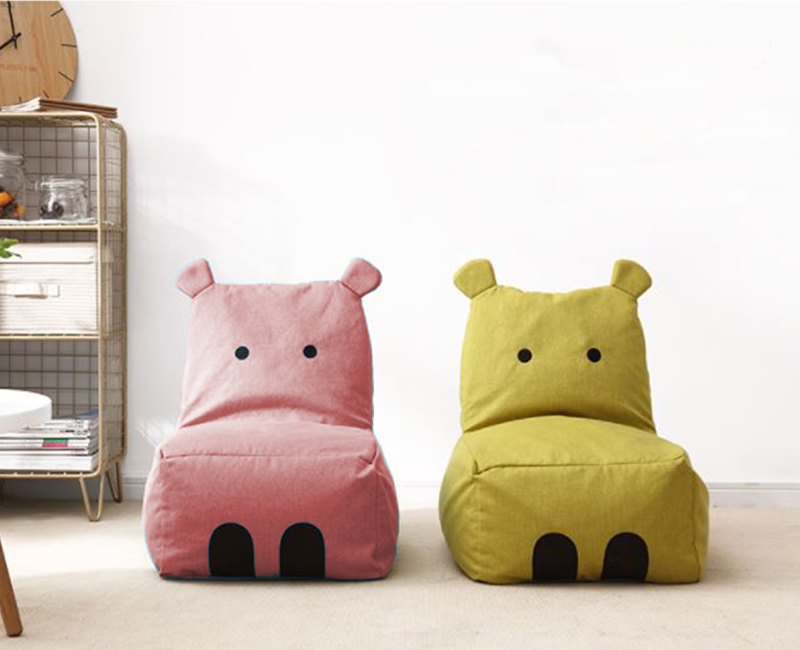 히포 키즈 빈백 아이 소파 패브릭 조카 아이 생일 어린이집 어린이날 유치원 선물 하마 그레이