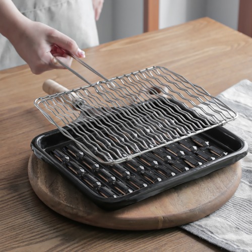 가정용 캠핑용 석쇠그릴 바비큐 bbq그릴 캠프파이어 모닥불 양면석쇠 직화구이 김굽기