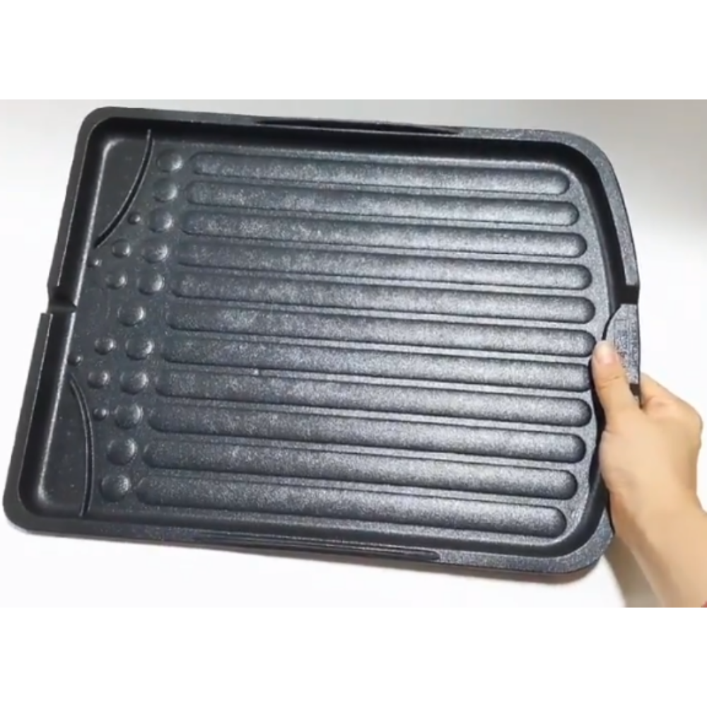 소고기 불판 가정용 야외 캠핑용 대형 사각 와이드 잘 기름안튀는 고기불판