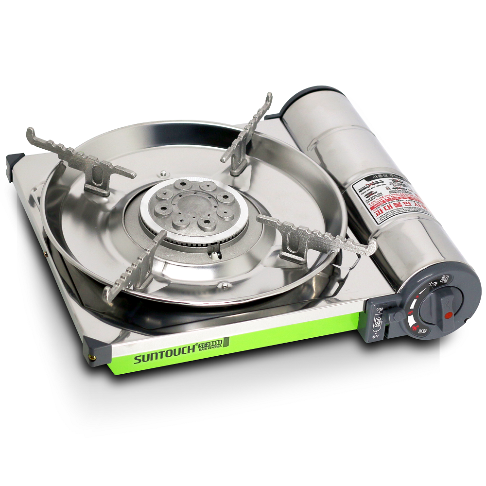 캠핑용 고화력버너 바람막이 슬림 가스버너 휴대용 가스레인지 썬터치 ST20000