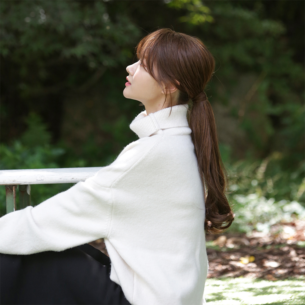 포니테일가발 부분 가발 와이어 붙임머리 루즈웨이브 - 상세 이미지 2