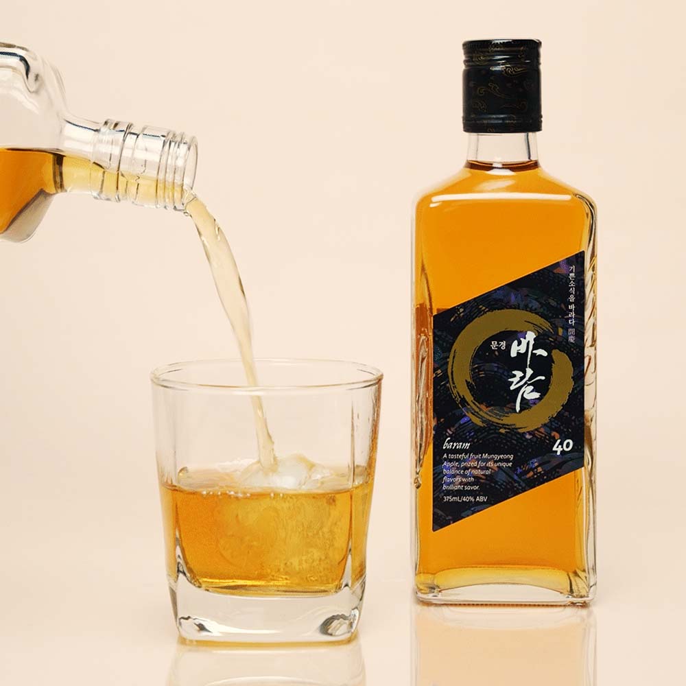 문경바람 오크 40도 375ml 사과증류주 - 메인 이미지