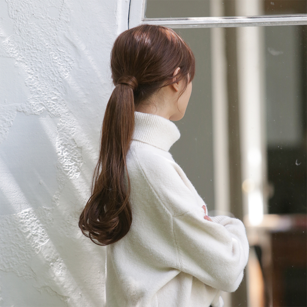 포니테일가발 부분 가발 와이어 붙임머리 루즈웨이브 - 상세 이미지 3