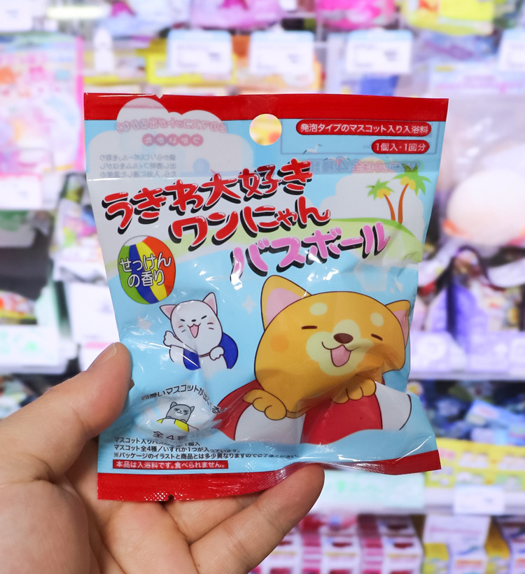 튜브 좋아 강아지 고양이 바스볼 마스코트 입욕제 1개입 비누향 55g - 욕실/입욕용품 - 하카타몰