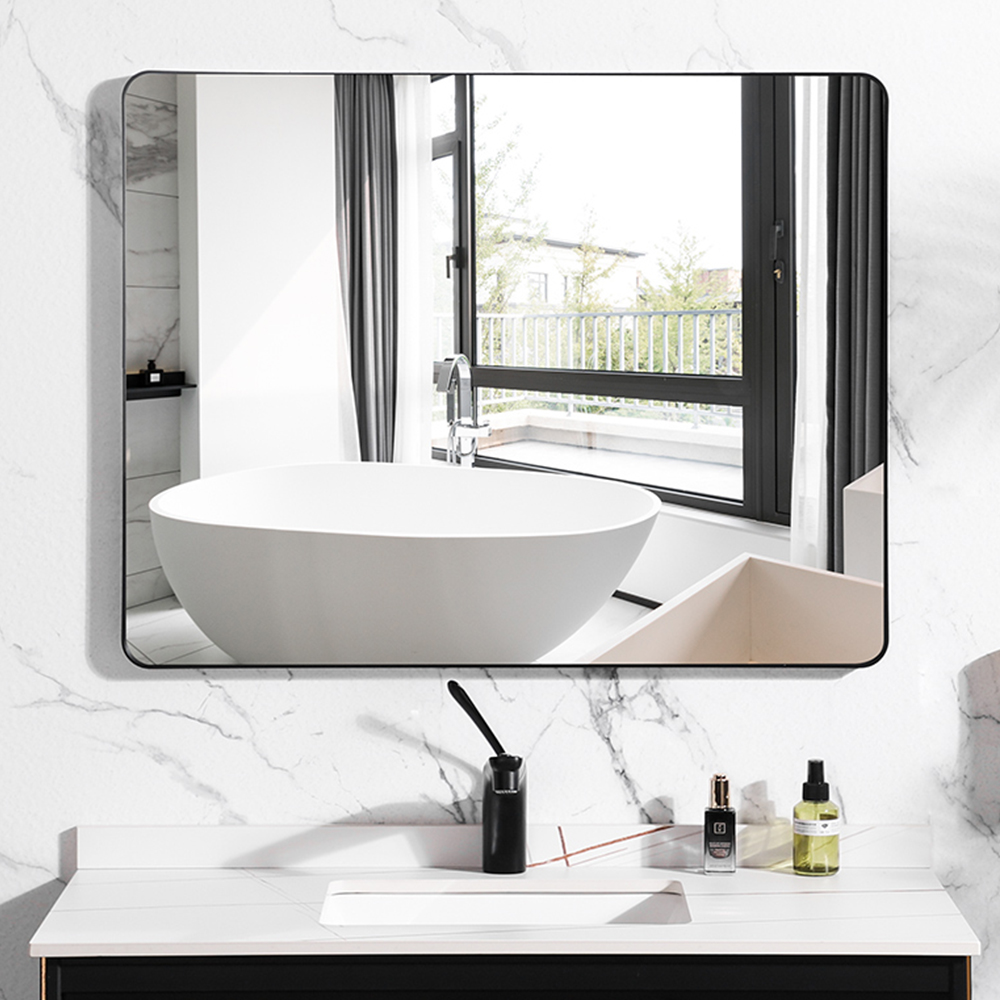 무타공 붙이는거울 사각 인테리어 화장대거울 40X50 벽걸이 현관 디자인 욕실거울