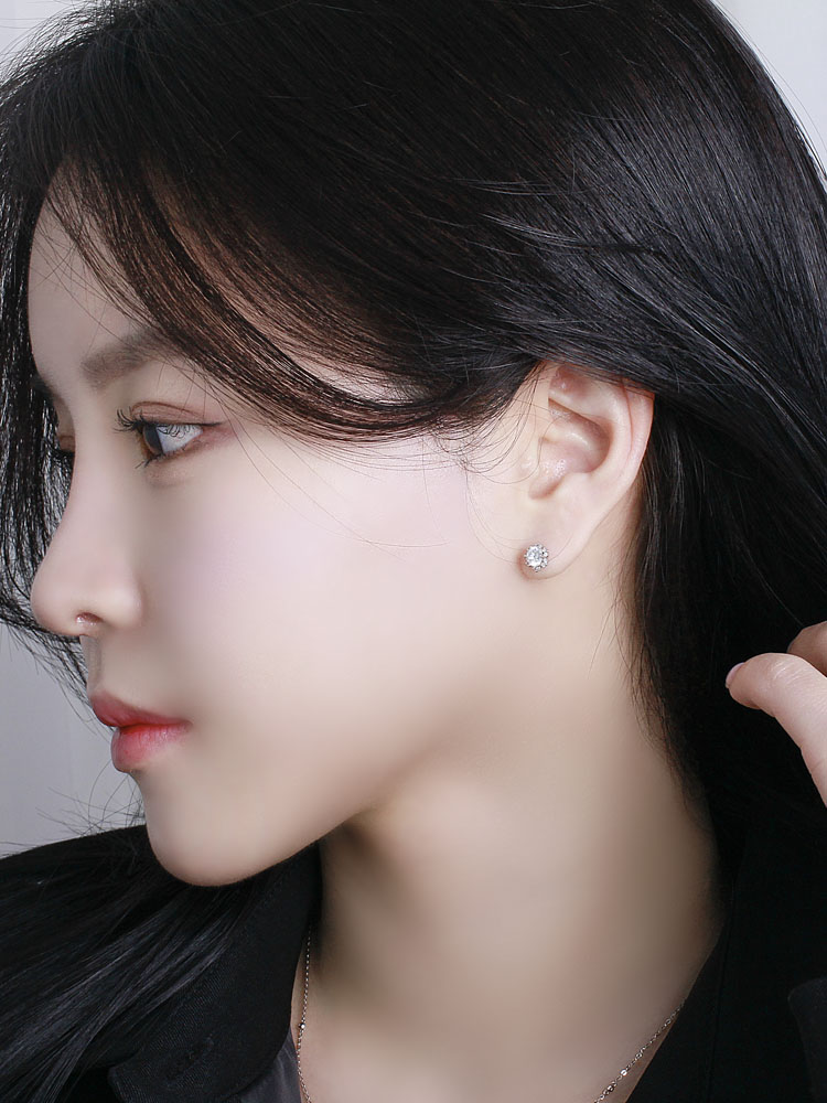 3부 5부 다이아 귀걸이 천연 GIA 크라운 예물 결혼 기념일 생일 선물 - 상세 이미지 2