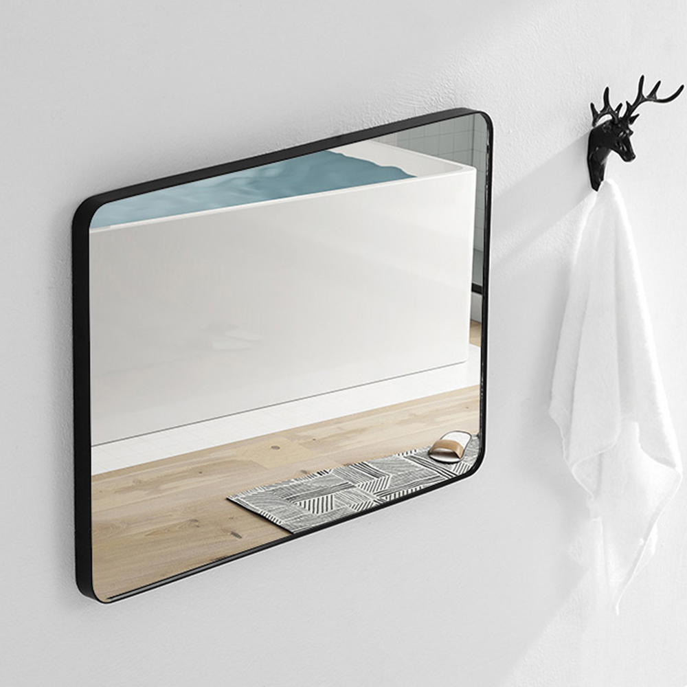 무타공 붙이는거울 사각 인테리어 화장대거울 40X50 벽걸이 현관 디자인 욕실거울