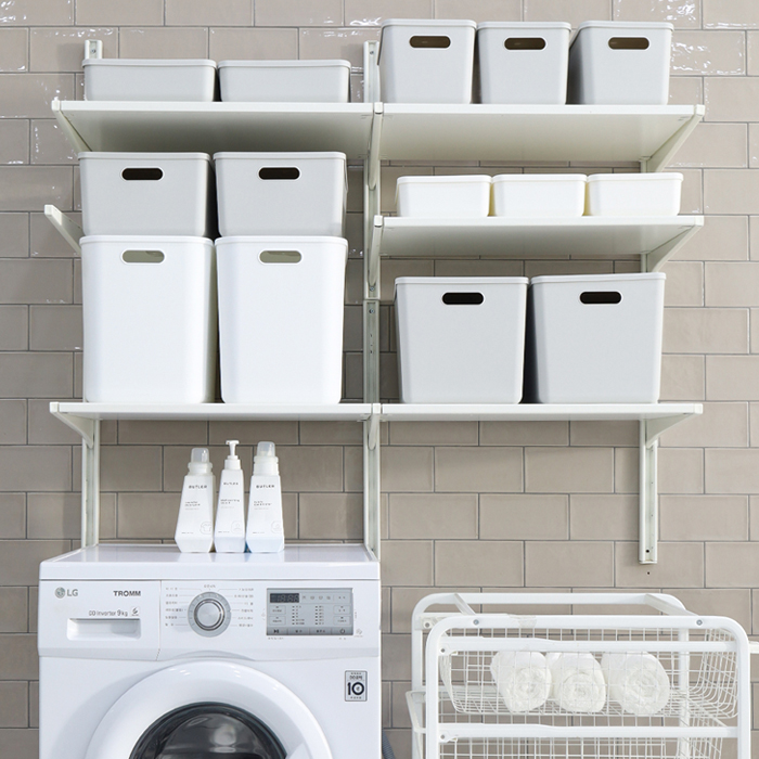 국내산 팬트리 수납함 펜트리 1개+1개 일반형 손잡이형 장난감 옷정리 리빙박스 뚜껑포함