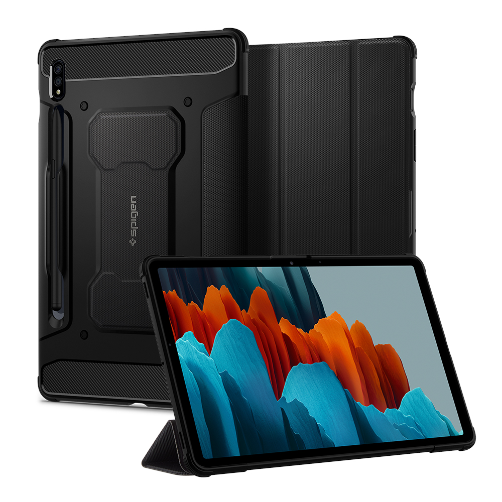 갤럭시탭 케이스 러기드아머프로 블랙, 갤럭시 탭 S7 플러스