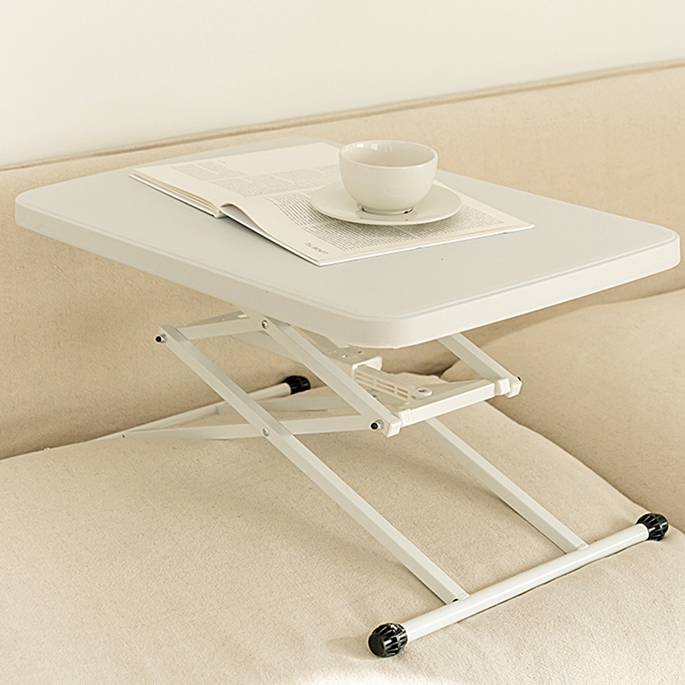 높이 조절 사이드 테이블 자바라 접이식 좌식 스탠딩 노트북 침대 공부 간이 자취방 책상