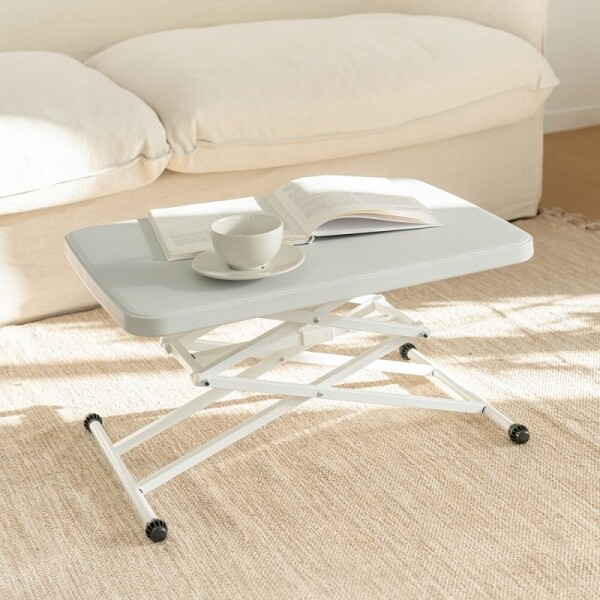 높이 조절 사이드 테이블 자바라 접이식 좌식 스탠딩 노트북 침대 공부 간이 자취방 책상