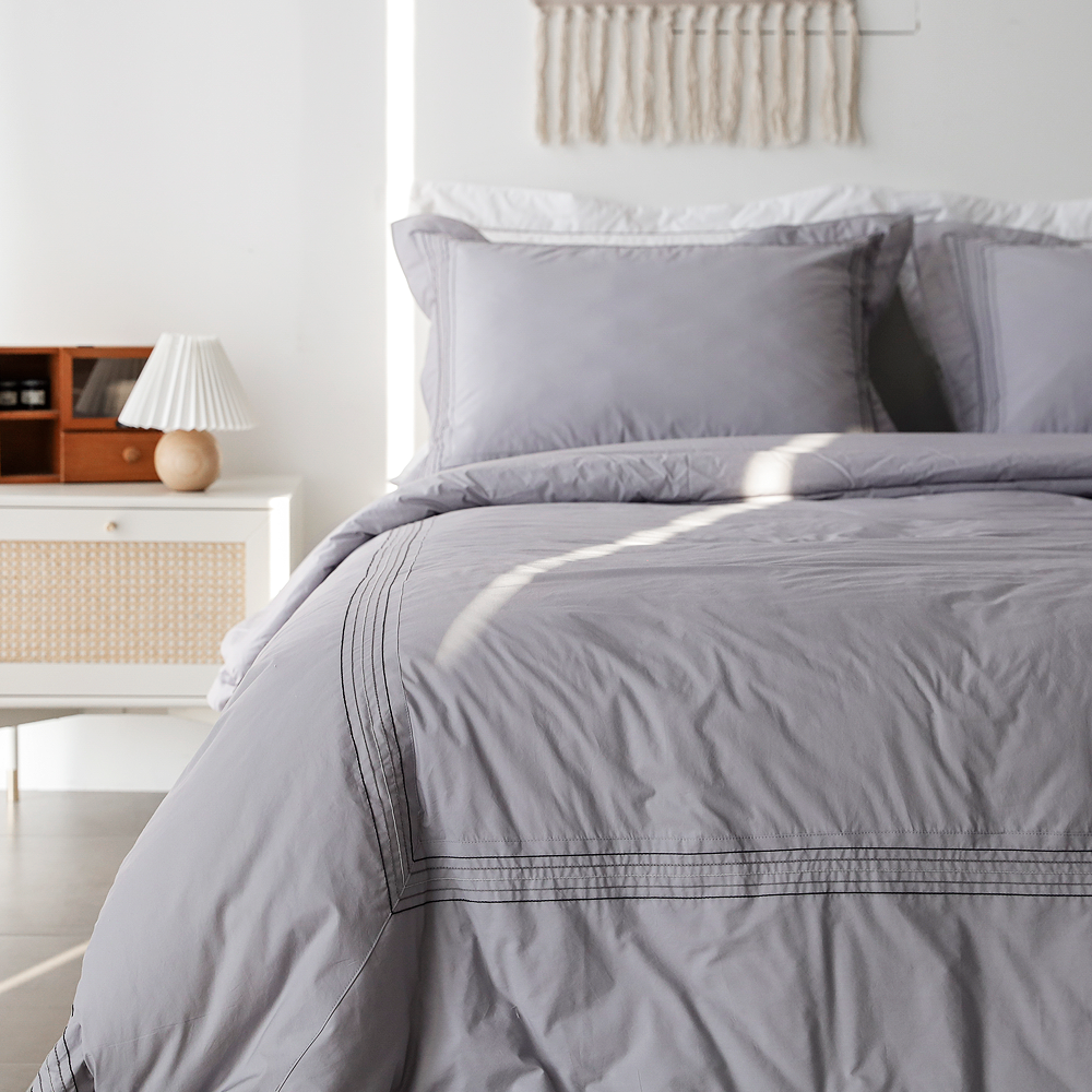 리눔아티카 신혼부부 순면 워싱 코튼 호텔 고급 차렵이불 베개 세트 퀸